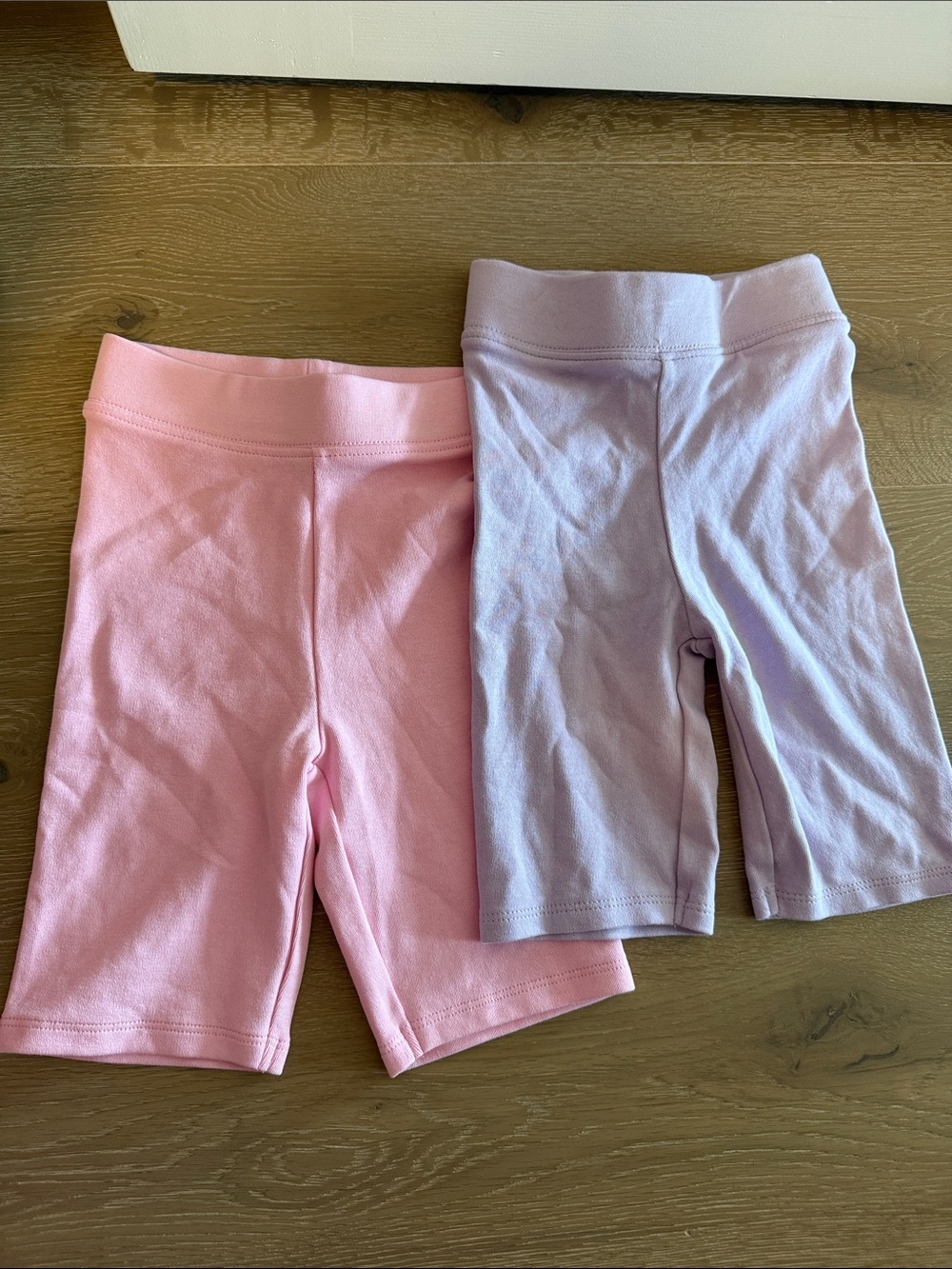 Zara Pink and Lavender Girls' Cotton Bike Shorts